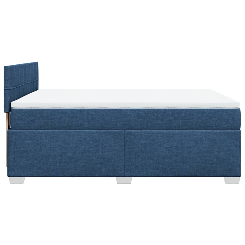 Boxspring met matras stof blauw 140x200 cm – afbeelding 11