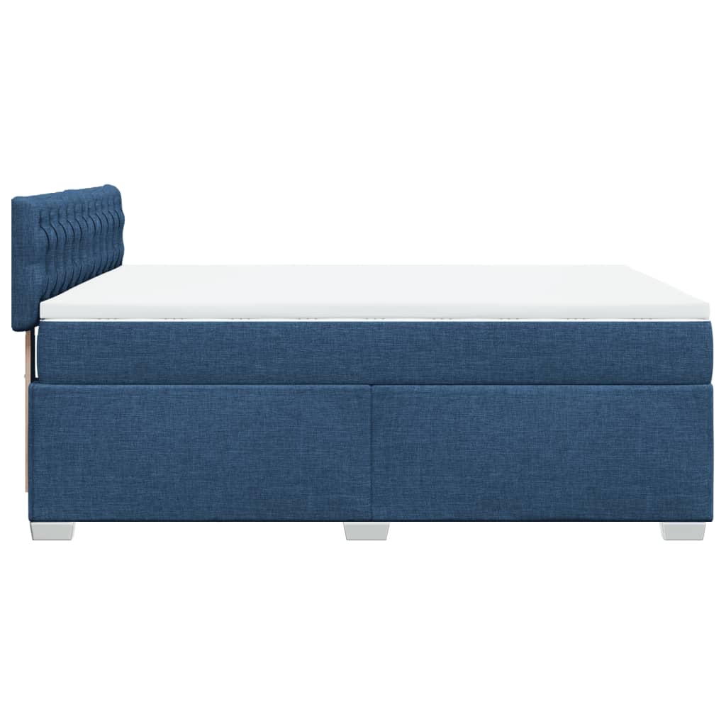 Boxspring met matras stof blauw 140x200 cm – afbeelding 11