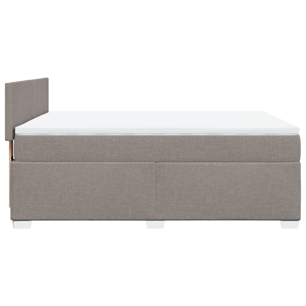 Boxspring met matras stof taupe 160x200 cm – afbeelding 11