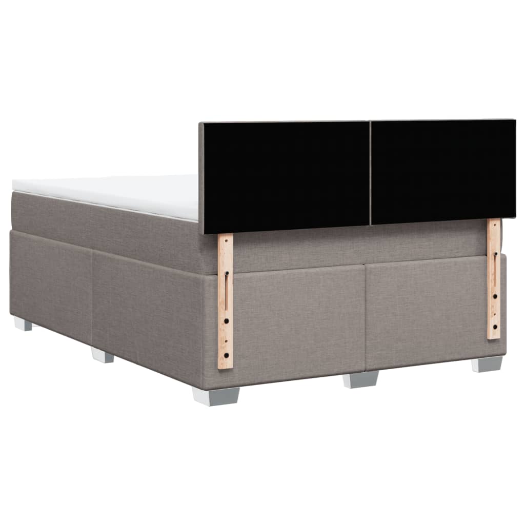 Boxspring met matras stof taupe 160x200 cm – afbeelding 12