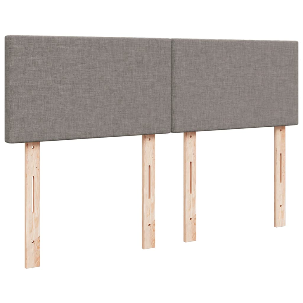 Boxspring met matras stof taupe 160x200 cm – afbeelding 7