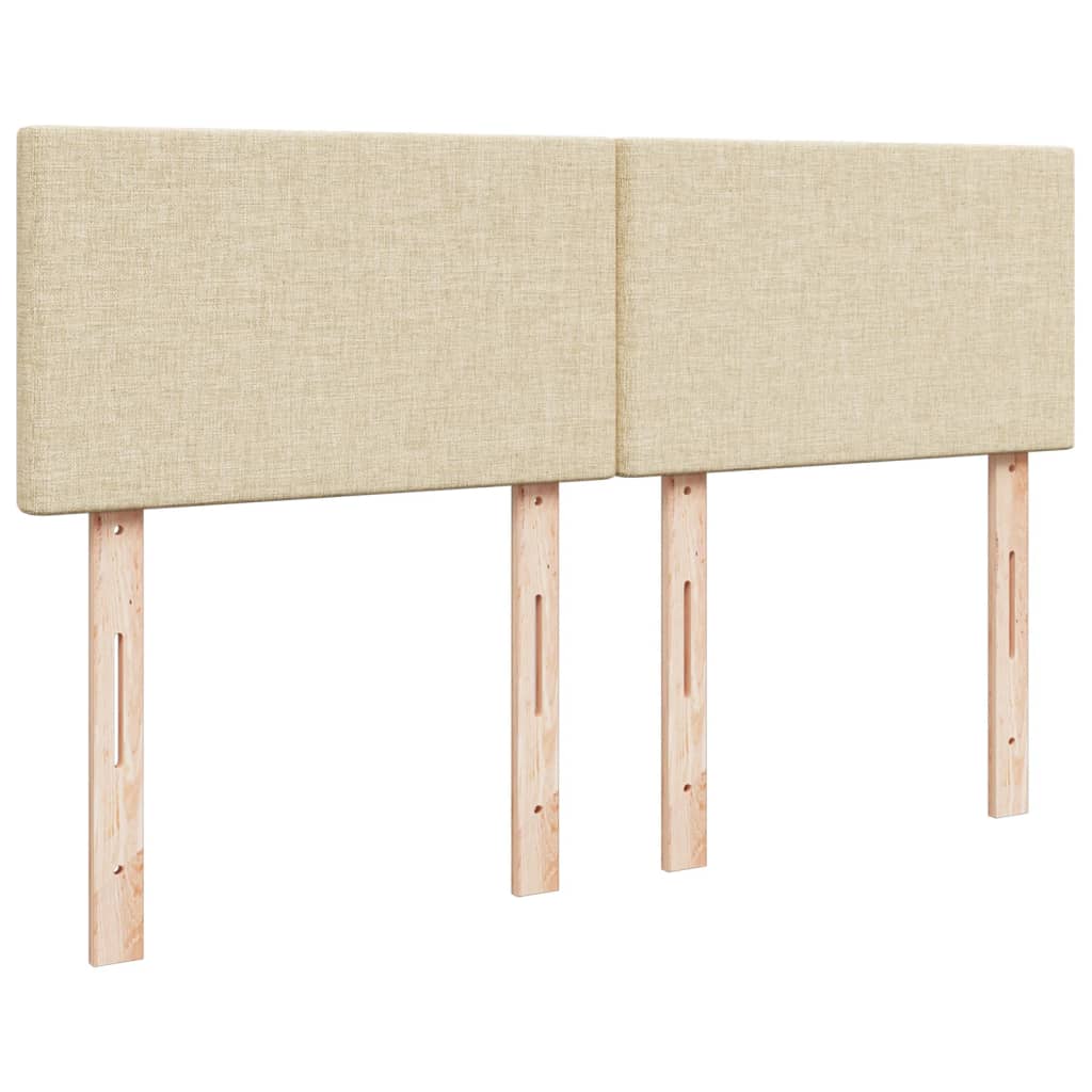 Boxspring met matras stof crèmekleurig 160x200 cm – afbeelding 7