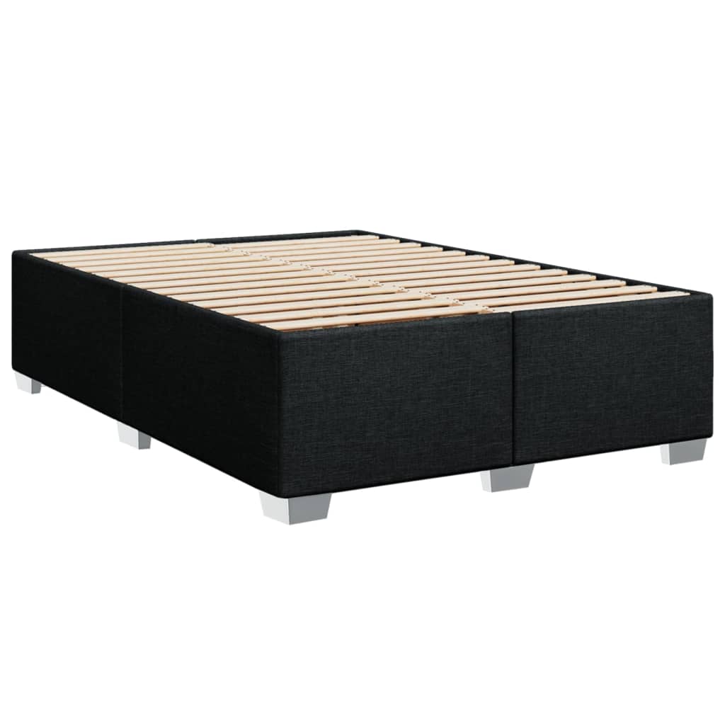 Boxspring met matras stof zwart 160x200 cm – afbeelding 8