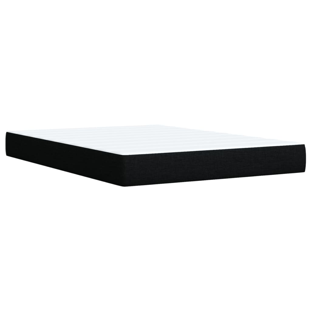 Boxspring met matras stof zwart 160x200 cm – afbeelding 9