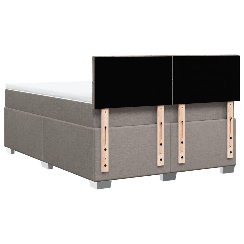 Boxspring met matras stof taupe 160x200 cm – afbeelding 12