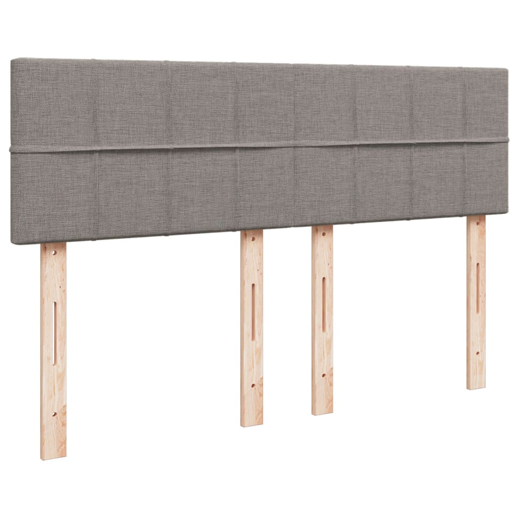 Boxspring met matras stof taupe 160x200 cm – afbeelding 7