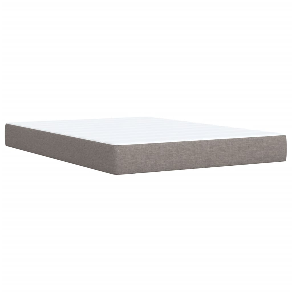 Boxspring met matras stof taupe 160x200 cm – afbeelding 9