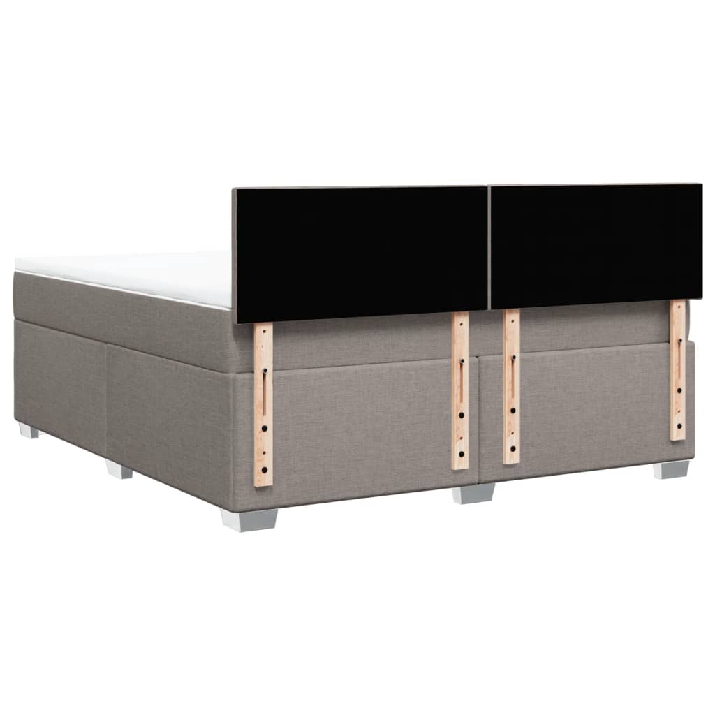 Boxspring met matras stof taupe 180x200 cm – afbeelding 12