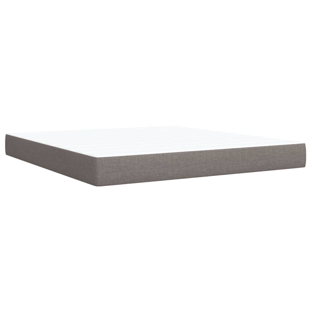 Boxspring met matras stof taupe 180x200 cm – afbeelding 9