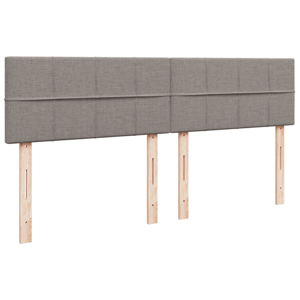 Boxspring met matras stof taupe 180x200 cm – afbeelding 7