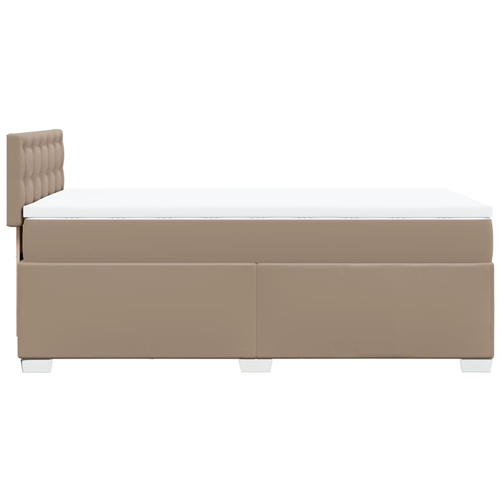 Boxspring met matras kunstleer cappuccinokleurig 90x190 cm – afbeelding 11