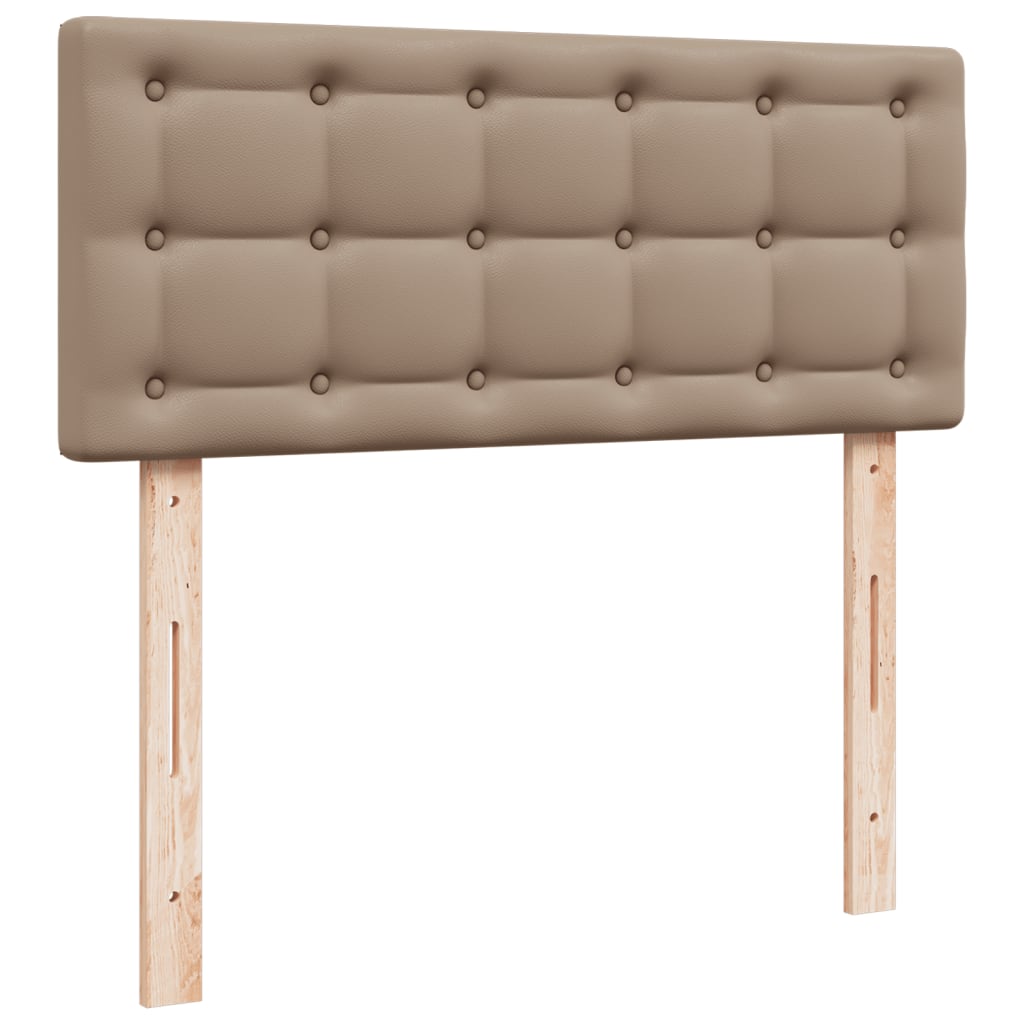 Boxspring met matras kunstleer cappuccinokleurig 90x190 cm – afbeelding 7