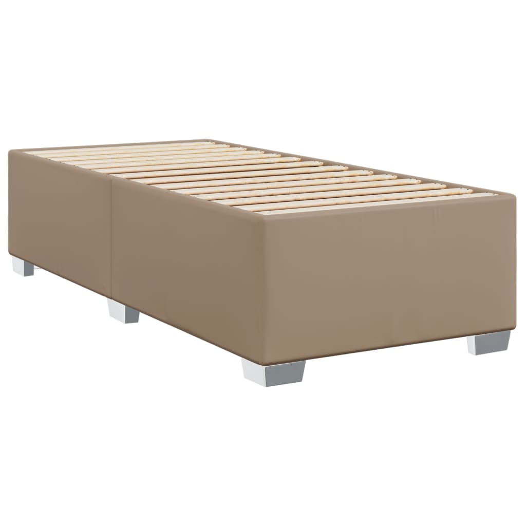 Boxspring met matras kunstleer cappuccinokleurig 90x190 cm – afbeelding 8