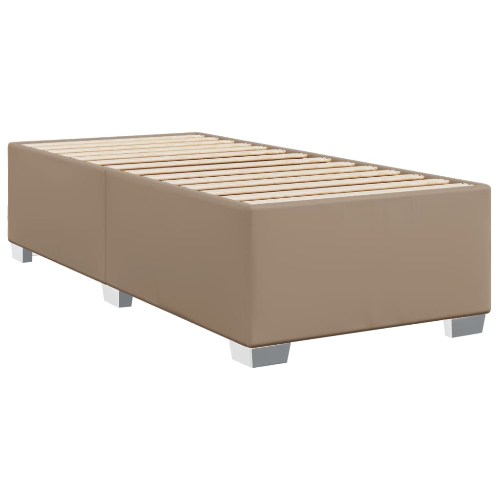 Boxspring met matras kunstleer cappuccinokleurig 90x200 cm – afbeelding 8