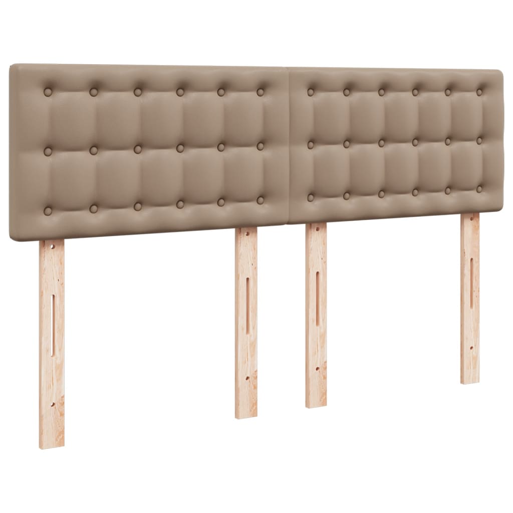 Boxspring met matras kunstleer cappuccinokleurig 160x200 cm – afbeelding 7