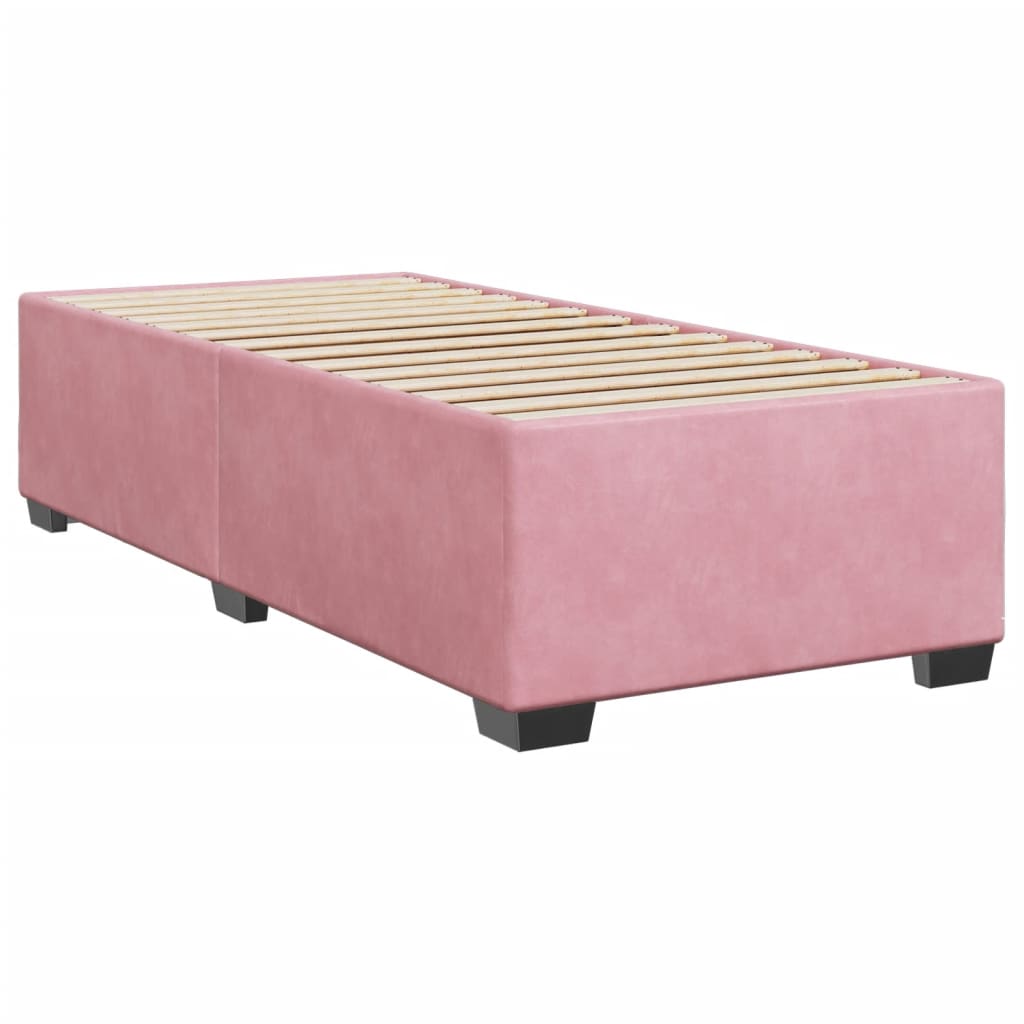 Boxspring met matras fluweel roze 80x200 cm – afbeelding 10