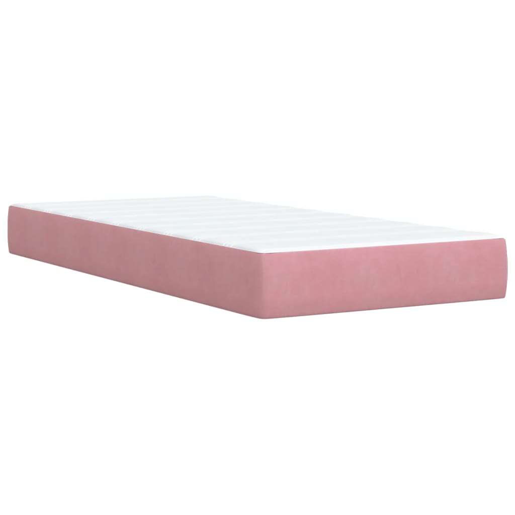 Boxspring met matras fluweel roze 80x200 cm – afbeelding 12