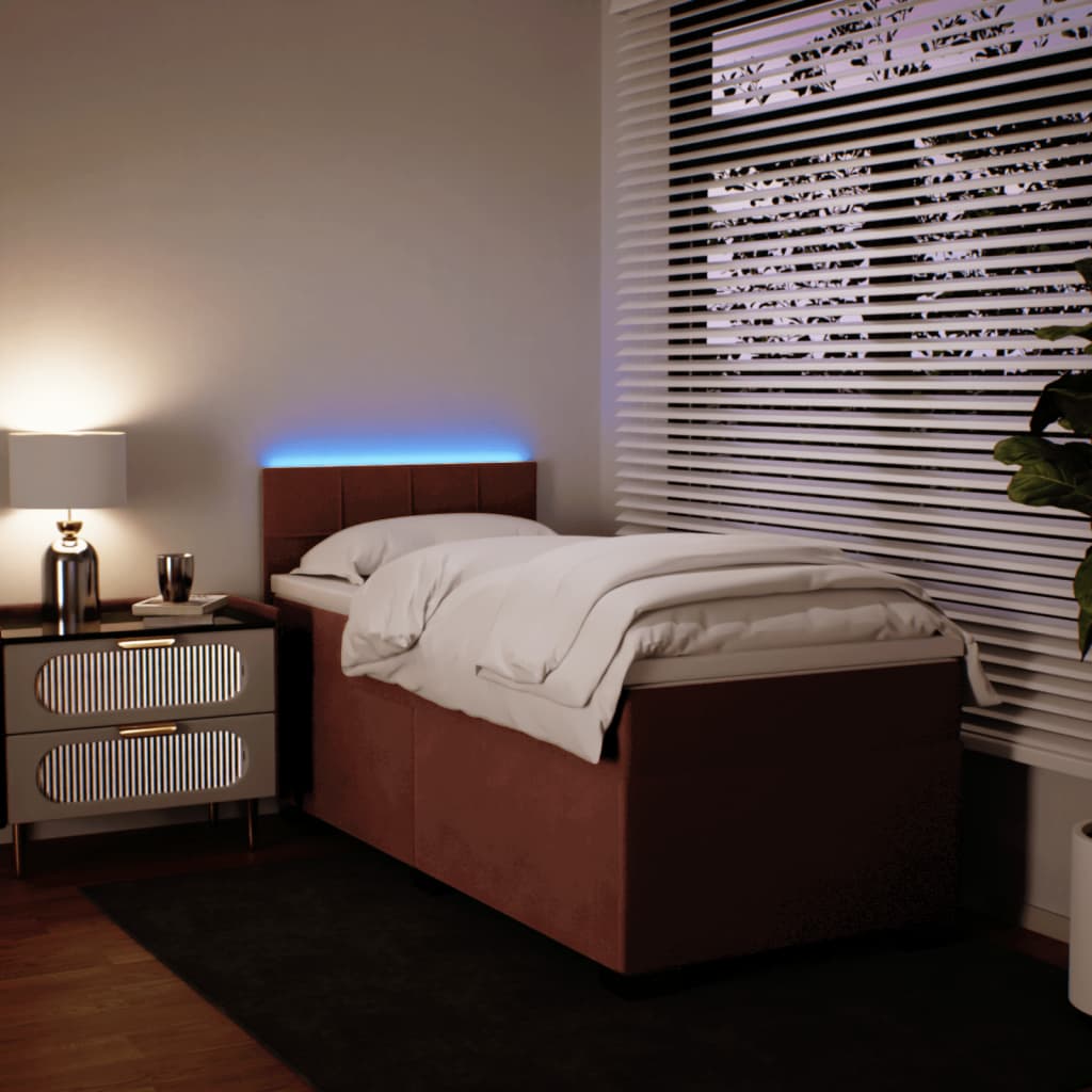 Boxspring met matras fluweel roze 80x200 cm – afbeelding 4