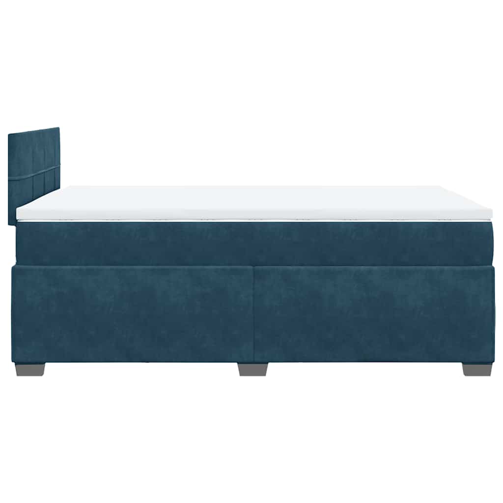 Boxspring met matras fluweel blauw 120x200 cm – afbeelding 11