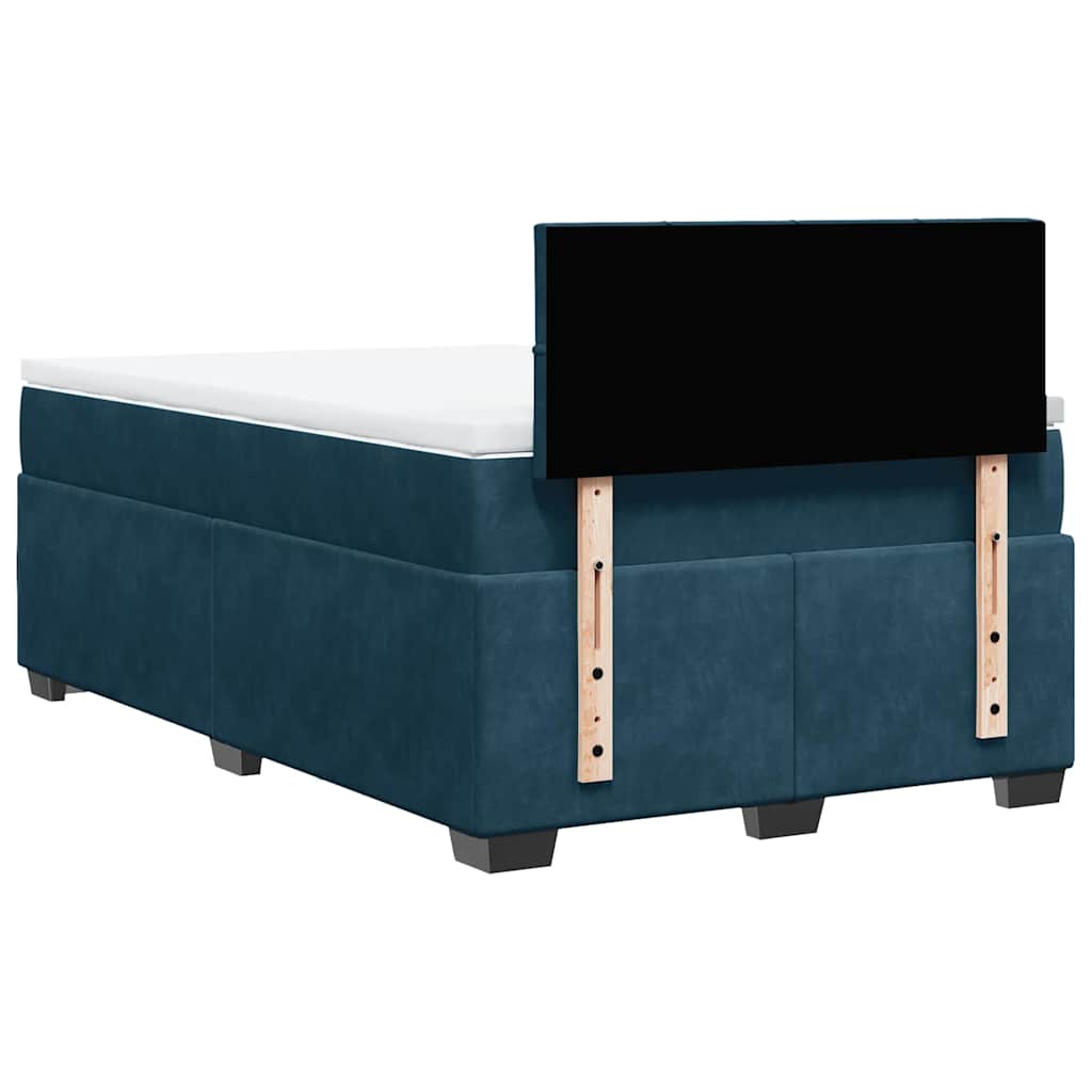Boxspring met matras fluweel blauw 120x200 cm – afbeelding 12