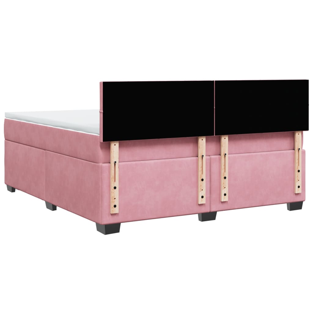 Boxspring met matras fluweel roze 180x200 cm – afbeelding 8