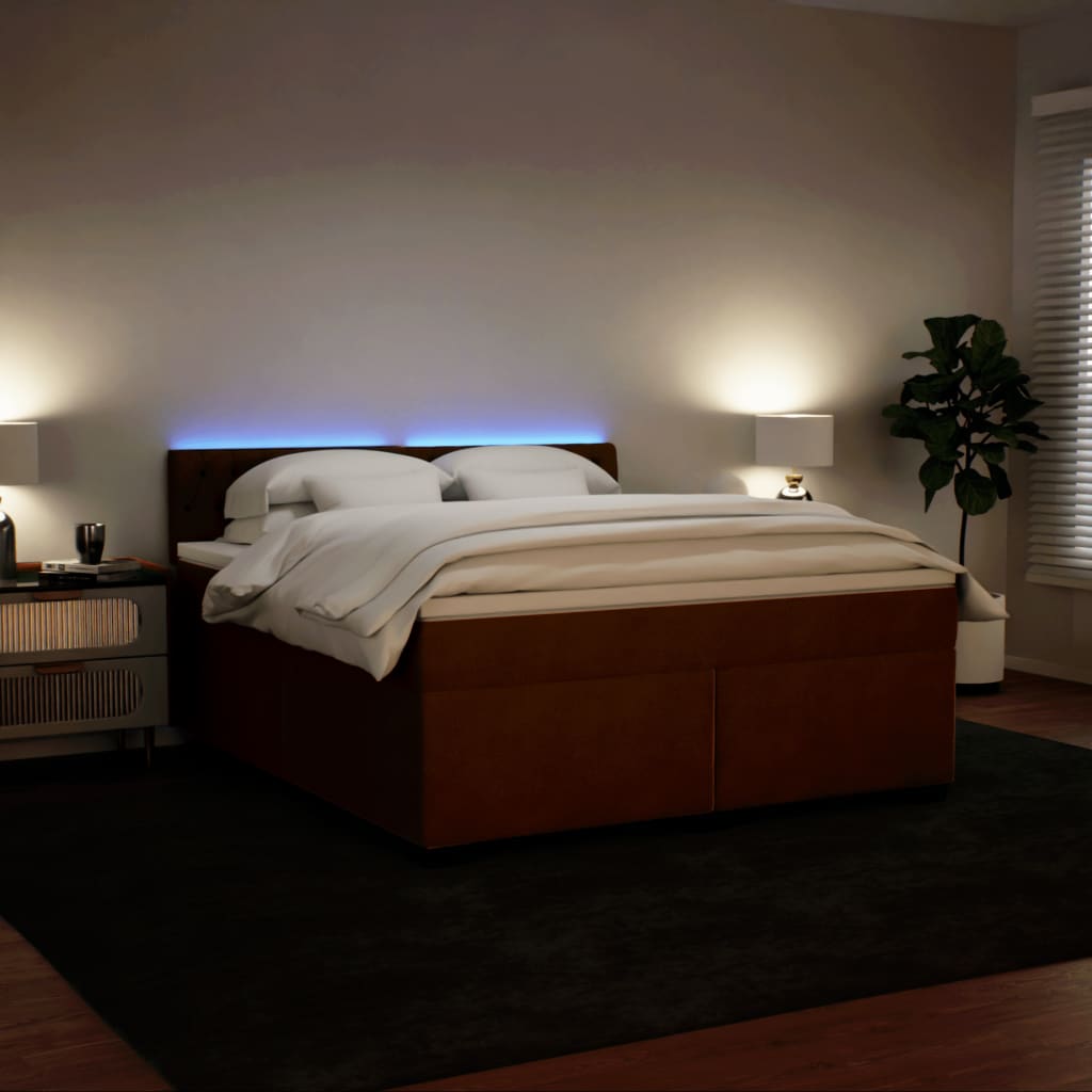 Boxspring met matras fluweel roze 180x200 cm – afbeelding 4