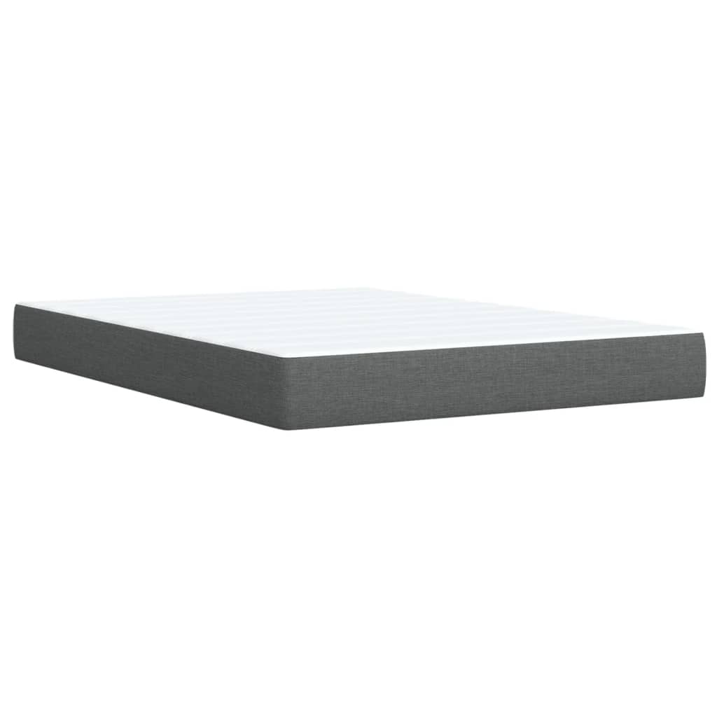 Boxspring met matras stof donkergrijs 140x200 cm – afbeelding 10