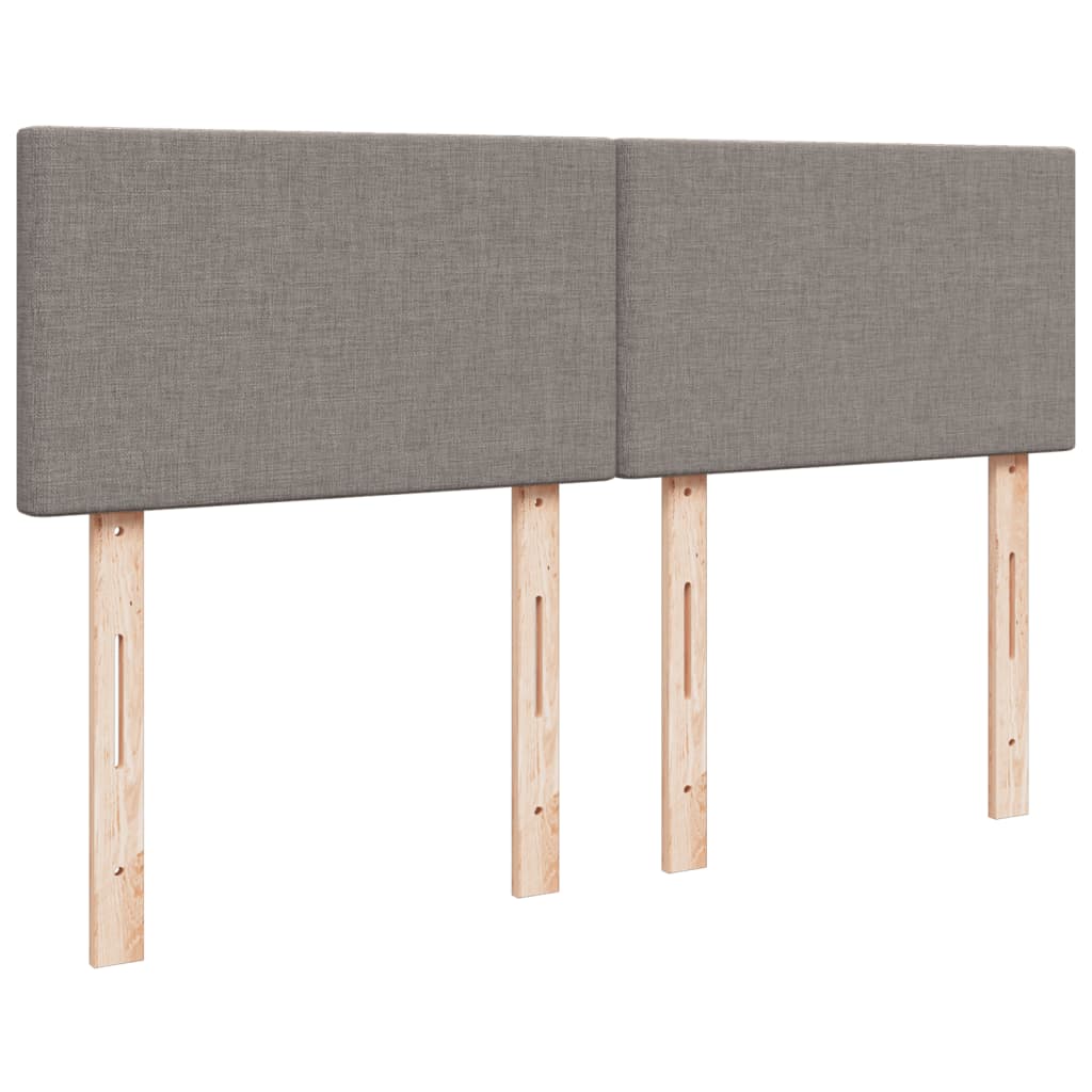 Boxspring met matras stof taupe 160x200 cm – afbeelding 12