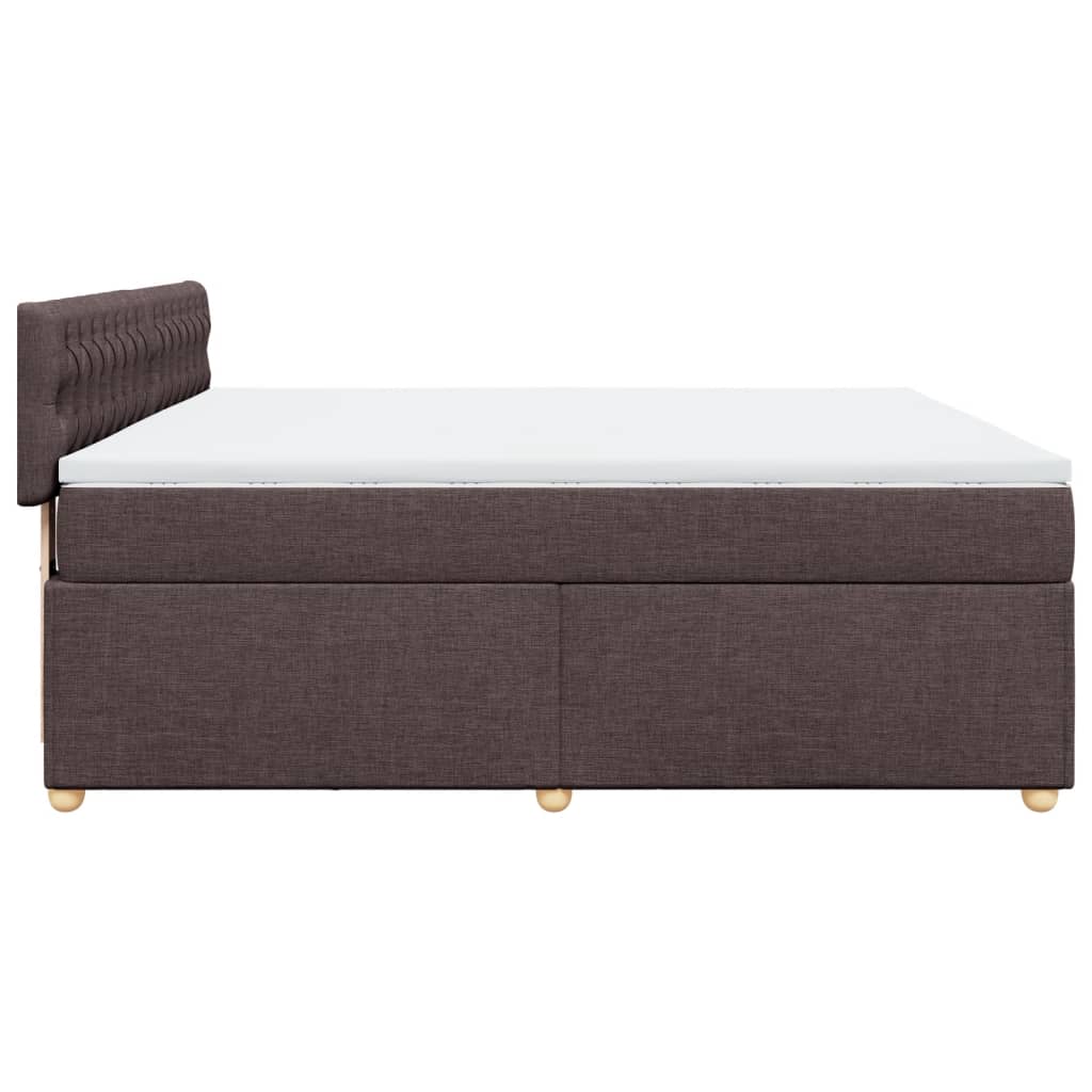 Boxspring met matras stof donkerbruin 180x200 cm – afbeelding 7