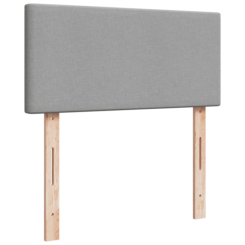 Boxspring met matras stof lichtgrijs 80x200 cm – afbeelding 12