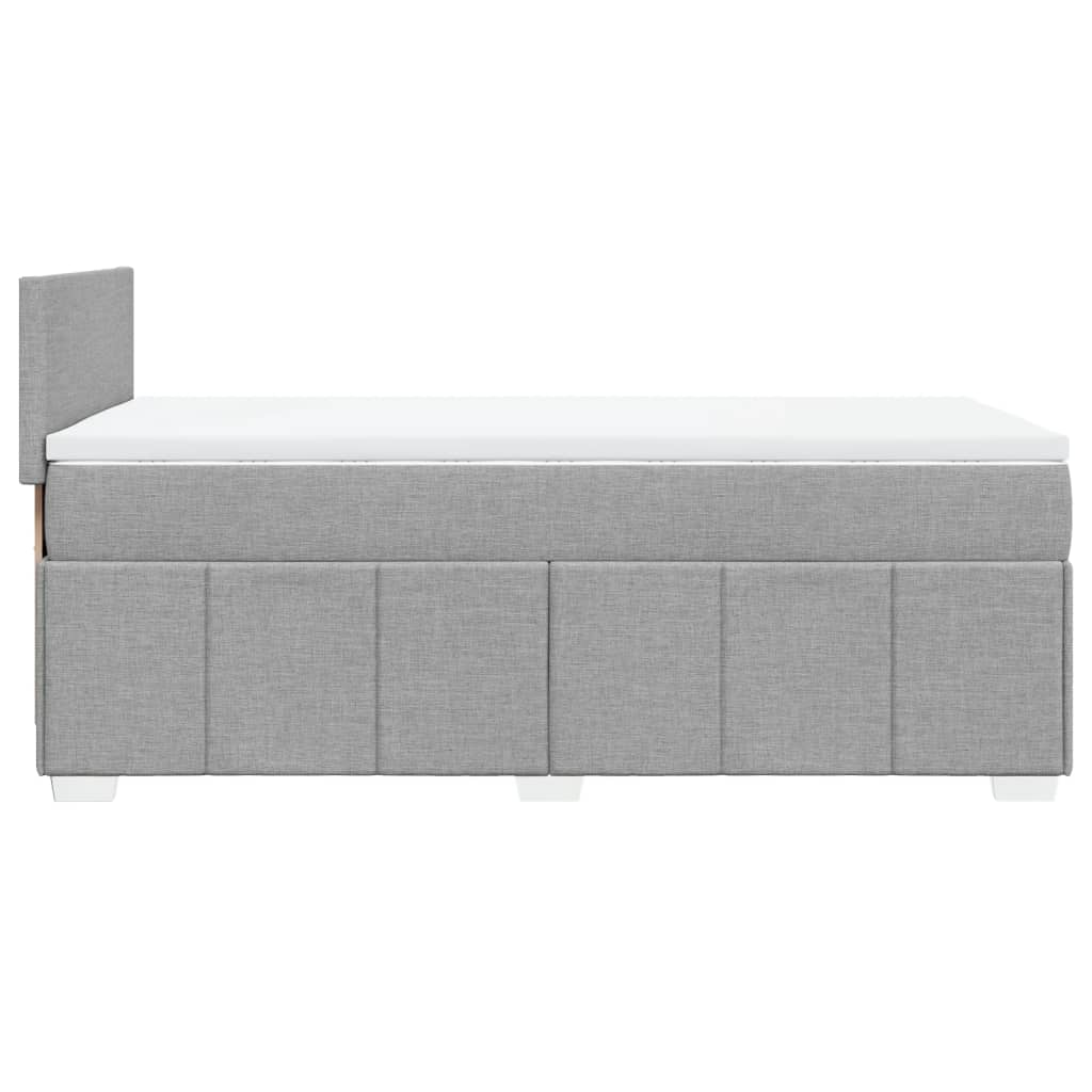 Boxspring met matras stof lichtgrijs 80x200 cm – afbeelding 7