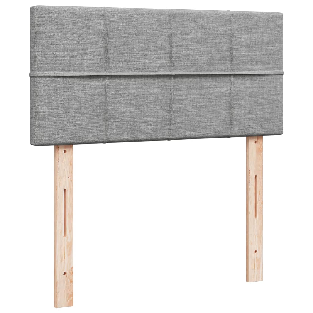 Boxspring met matras stof lichtgrijs 80x200 cm – afbeelding 12