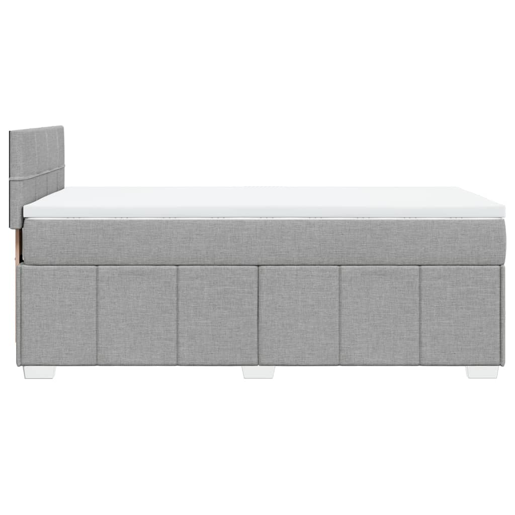 Boxspring met matras stof lichtgrijs 80x200 cm – afbeelding 7