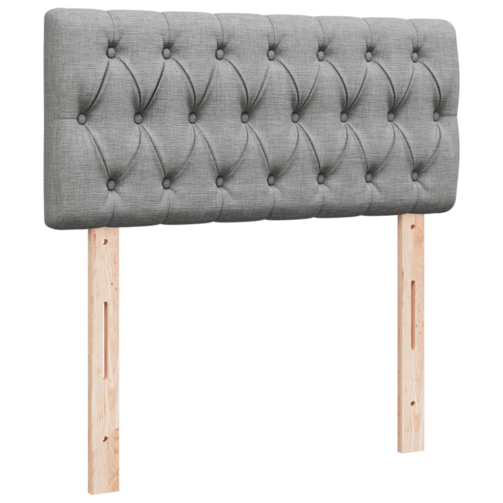 Boxspring met matras stof lichtgrijs 80x200 cm – afbeelding 12