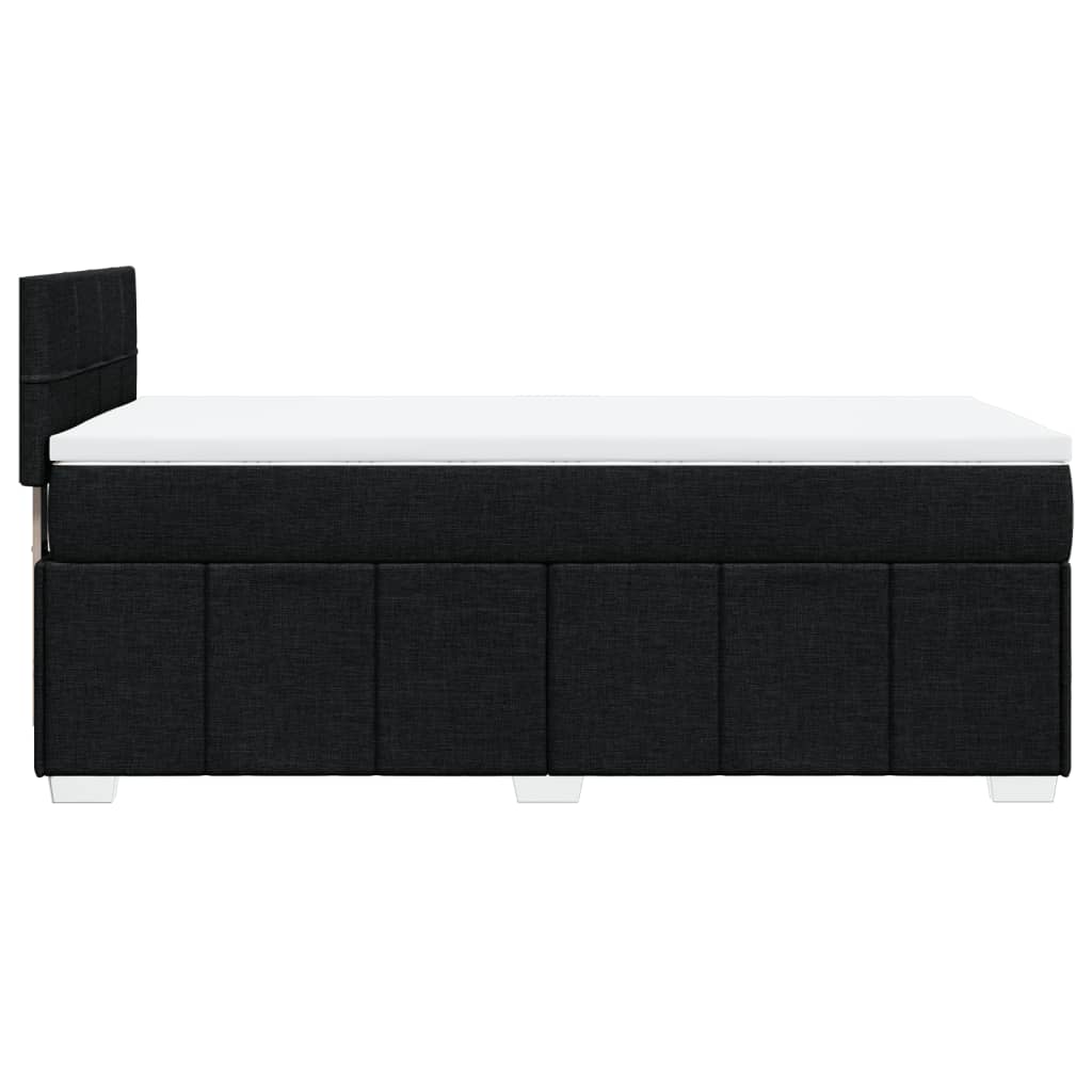 Boxspring met matras stof zwart 90x200 cm – afbeelding 7