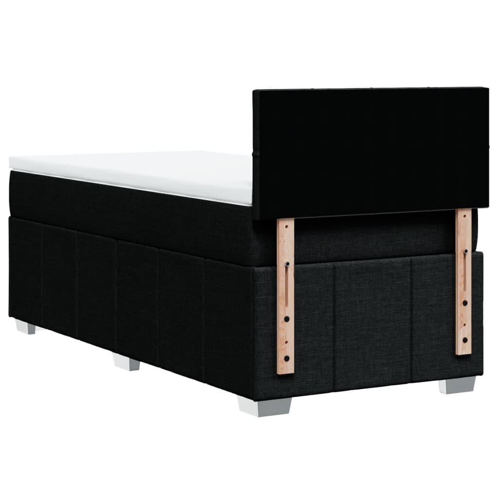 Boxspring met matras stof zwart 90x200 cm – afbeelding 8