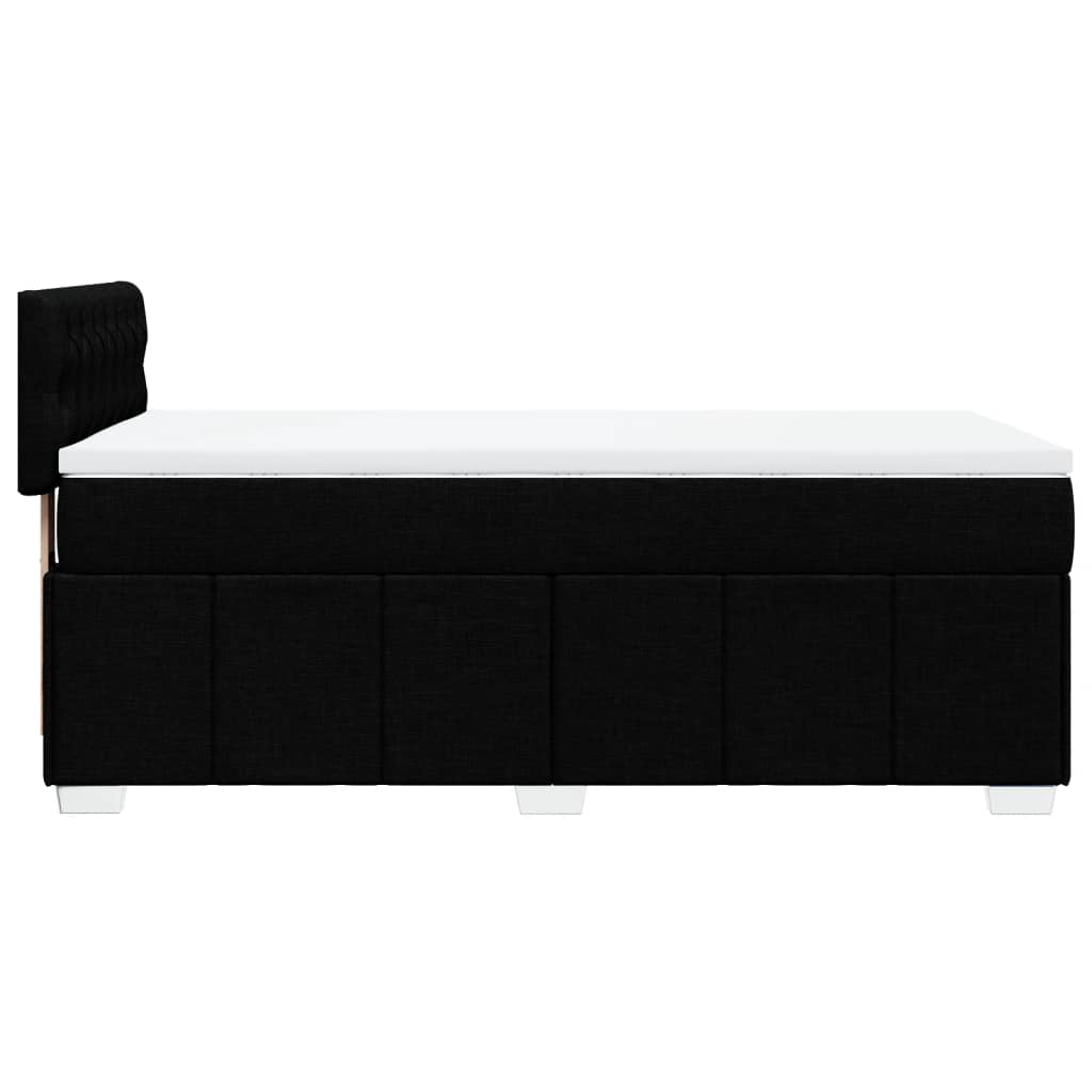 Boxspring met matras stof zwart 90x200 cm – afbeelding 7