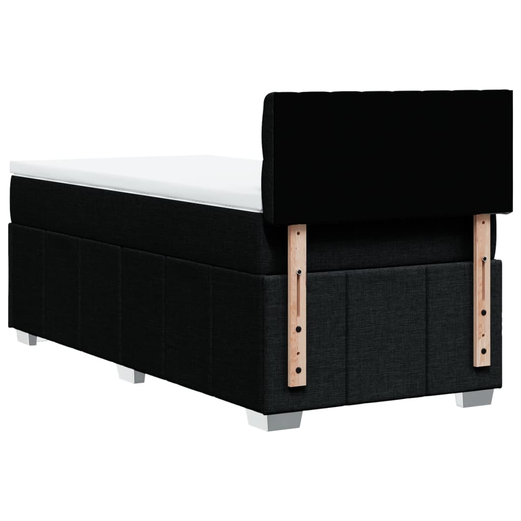 Boxspring met matras stof zwart 90x200 cm – afbeelding 8
