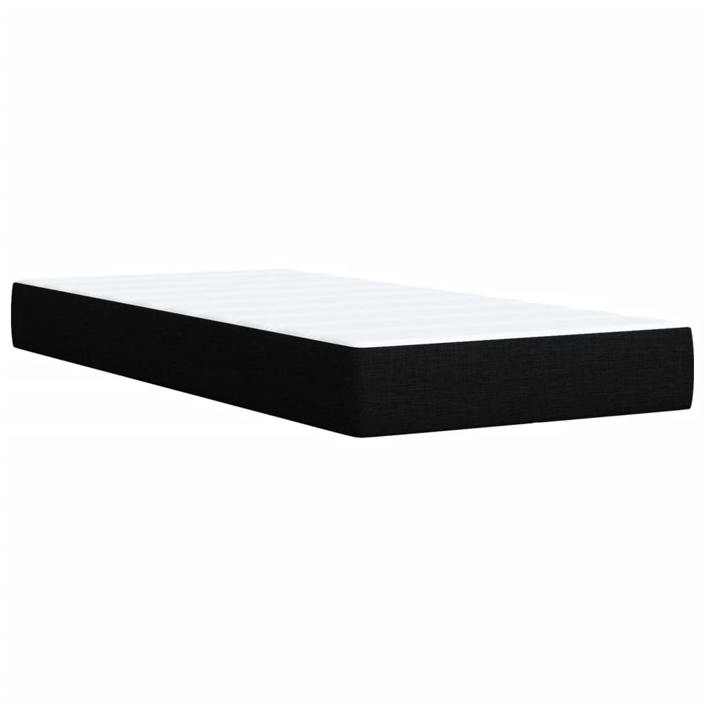 Boxspring met matras stof zwart 90x200 cm – afbeelding 10