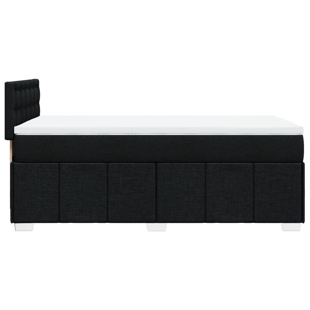 Boxspring met matras stof zwart 90x200 cm – afbeelding 7
