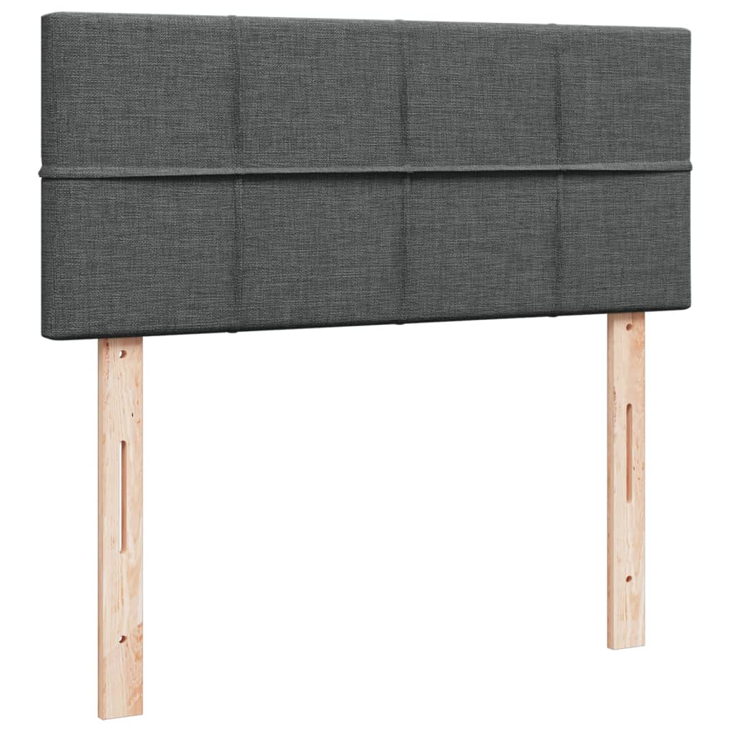 Boxspring met matras stof donkergrijs 120x190 cm – afbeelding 12