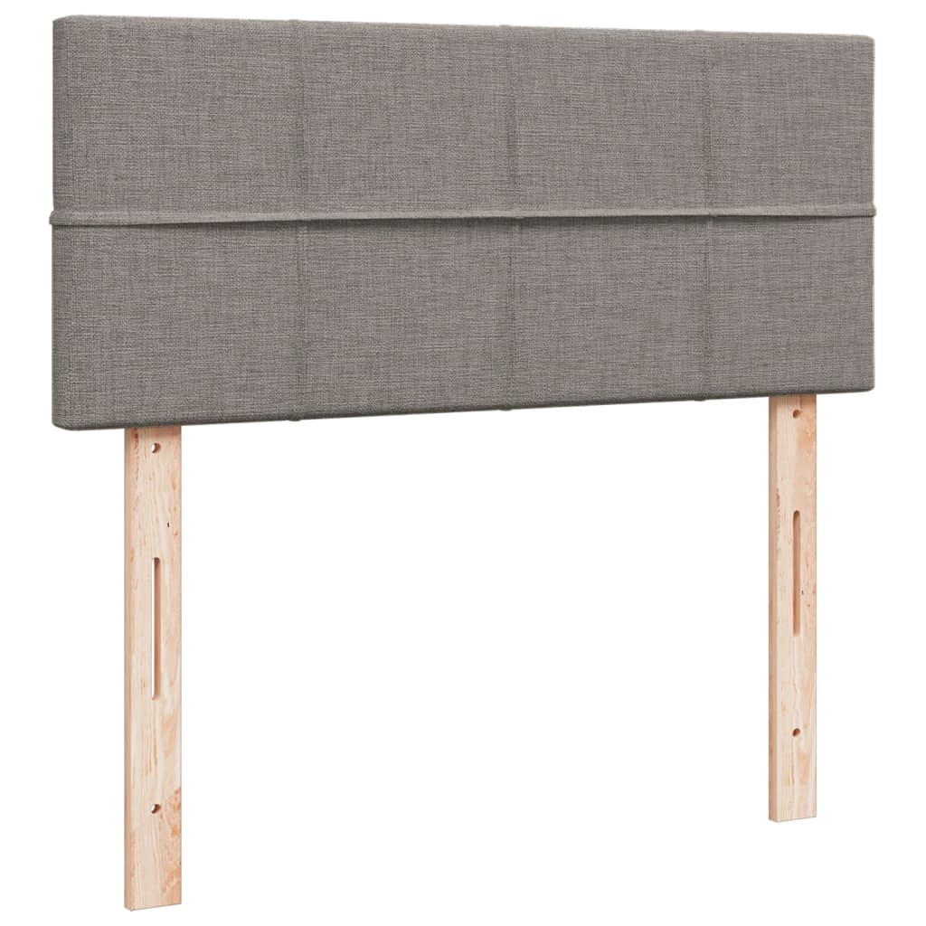 Boxspring met matras stof taupe 120x190 cm – afbeelding 12