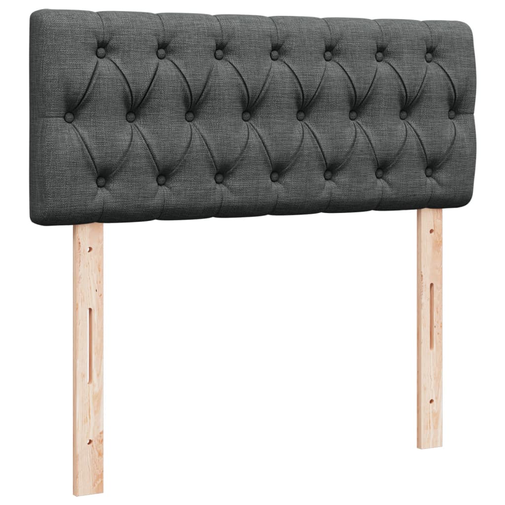 Boxspring met matras stof donkergrijs 120x190 cm – afbeelding 12