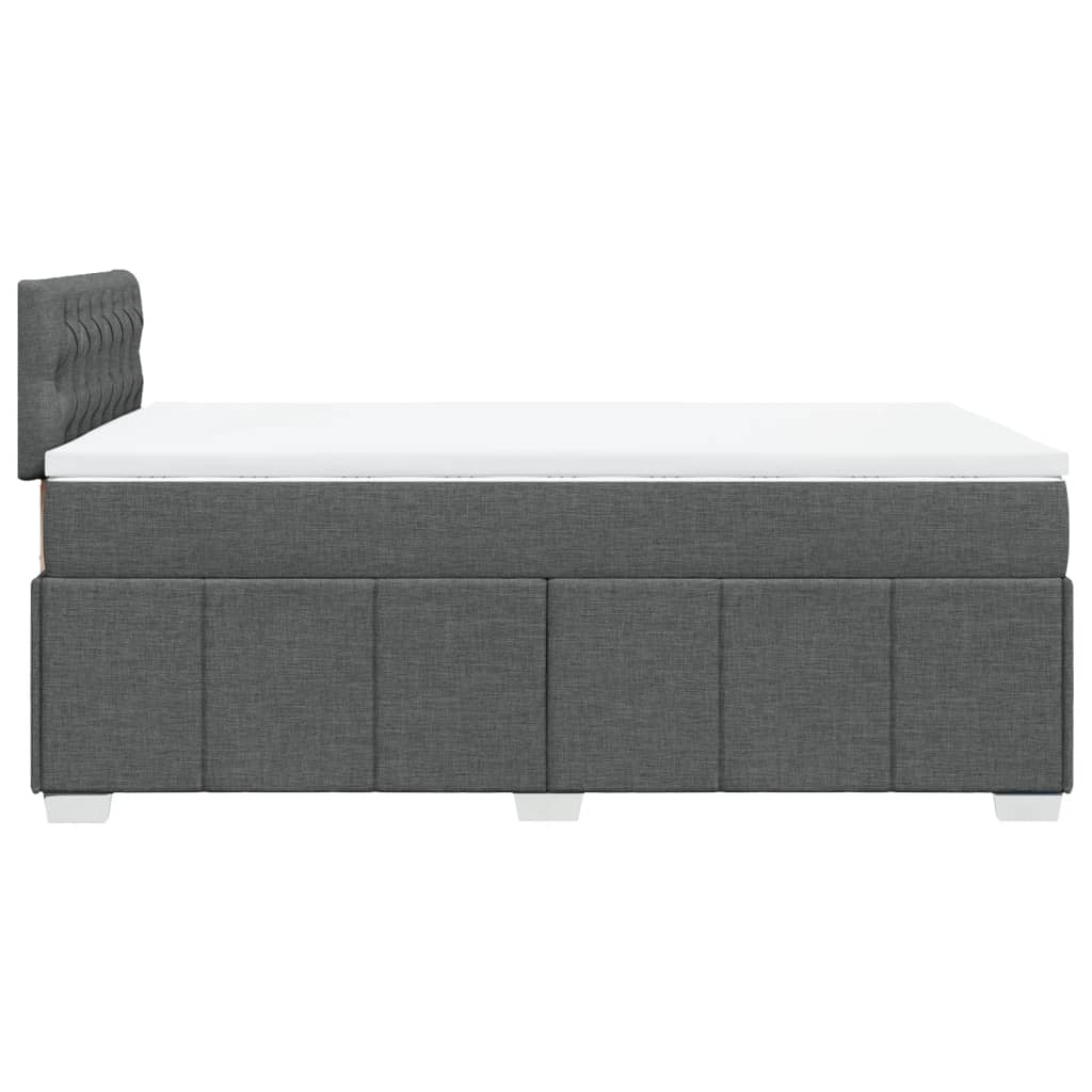 Boxspring met matras stof donkergrijs 120x190 cm – afbeelding 7