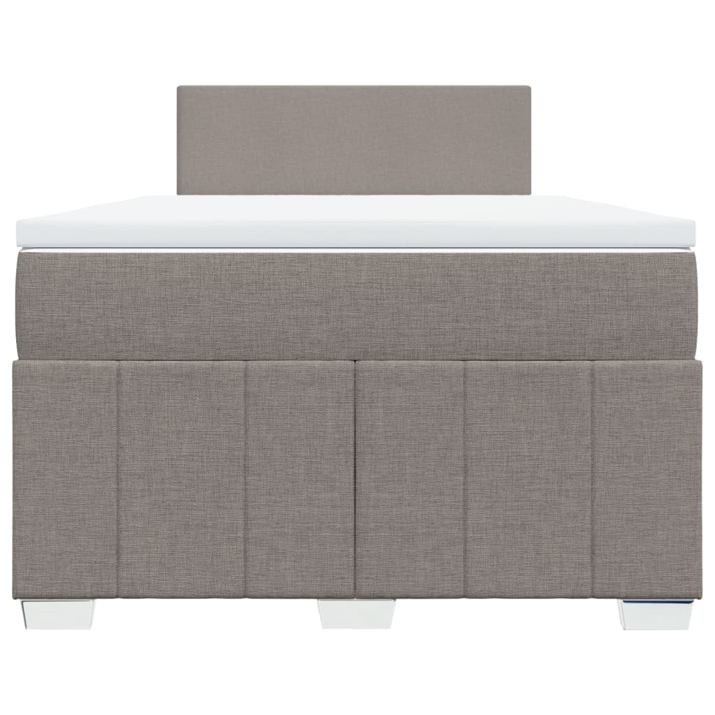 Boxspring met matras stof taupe 120x200 cm – afbeelding 6