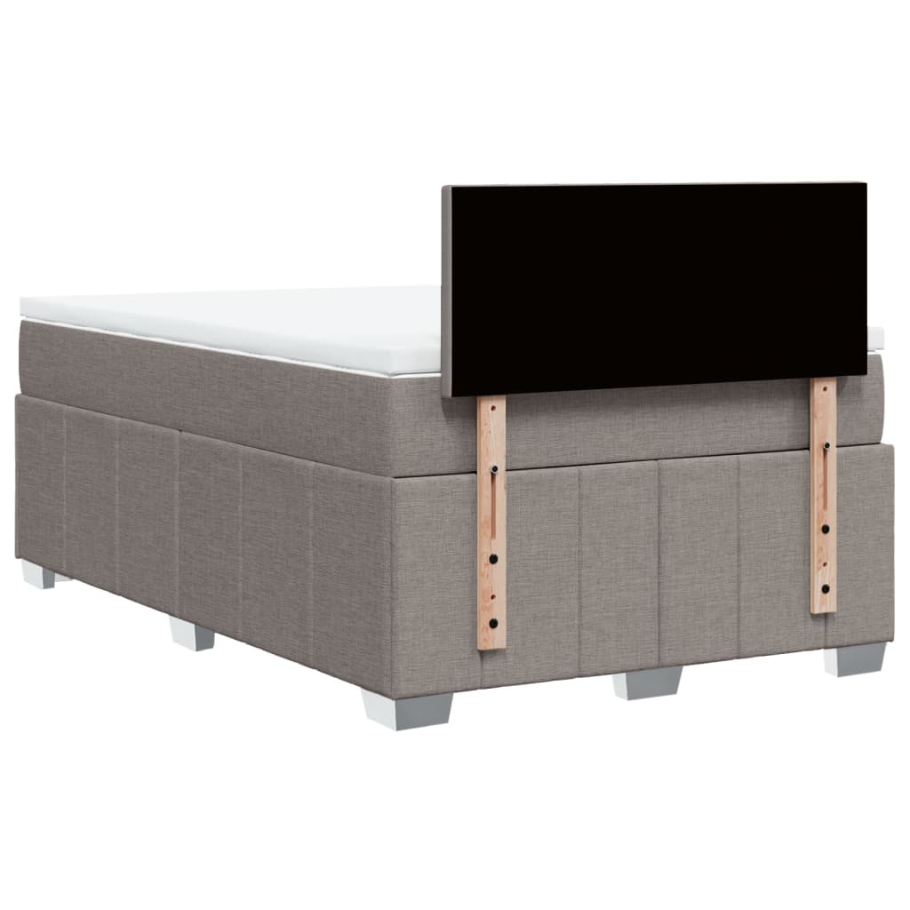 Boxspring met matras stof taupe 120x200 cm – afbeelding 8