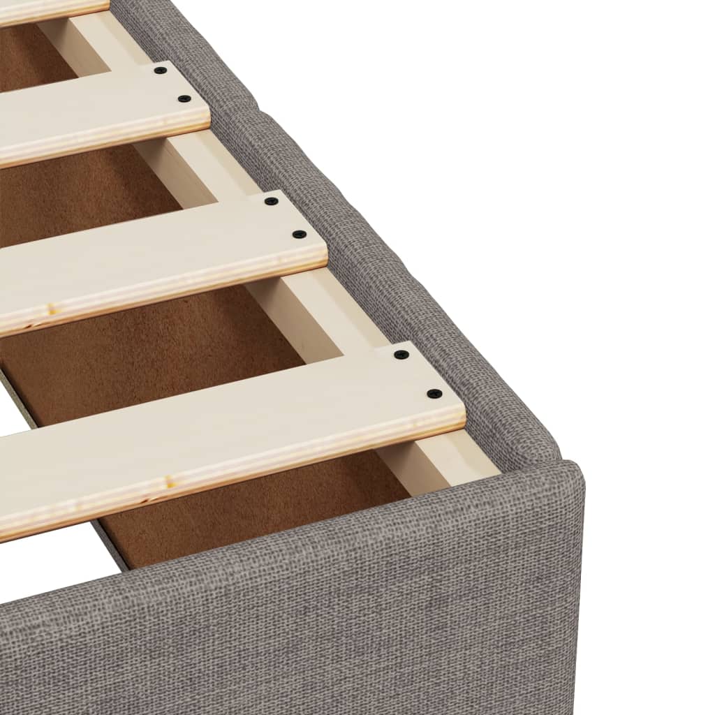 Boxspring met matras stof taupe 120x200 cm – afbeelding 11