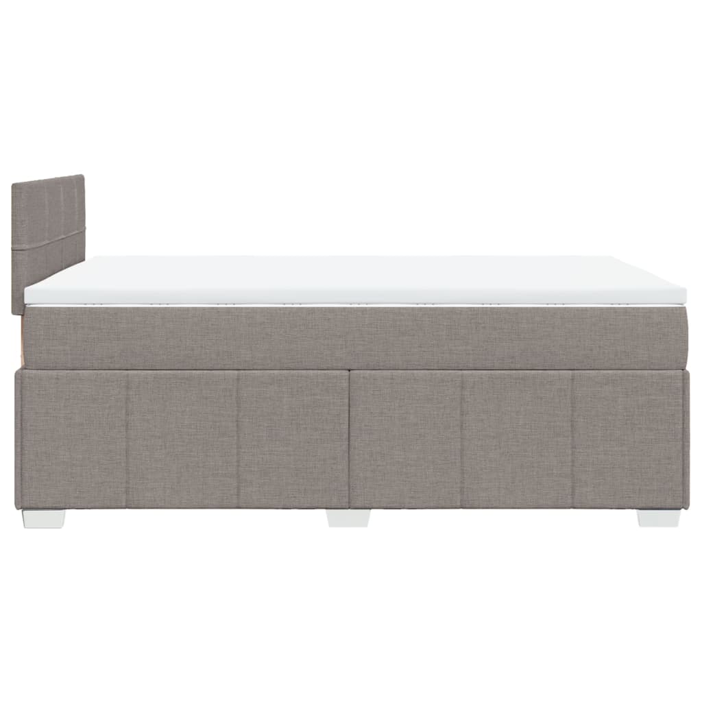 Boxspring met matras stof taupe 120x200 cm – afbeelding 5