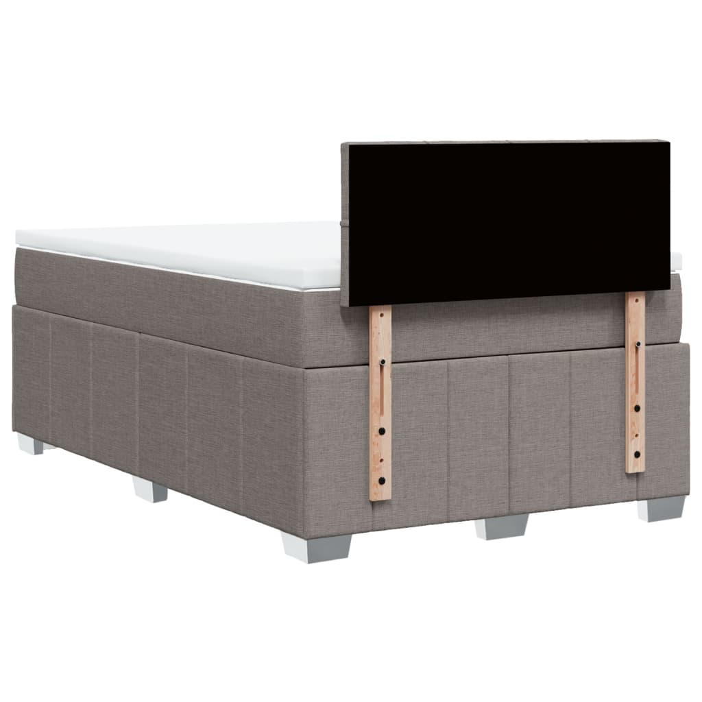 Boxspring met matras stof taupe 120x200 cm – afbeelding 6