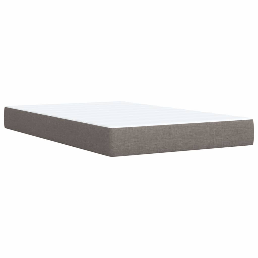 Boxspring met matras stof taupe 120x200 cm – afbeelding 8